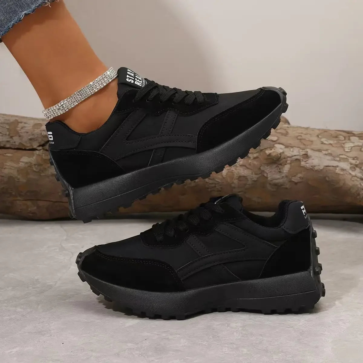 Tênis Plataforma Feminino | Leve calçado de moda de luxo nova moda lazer luz antiderrapante preto tênis de corrida designer de moda sapatos femininos