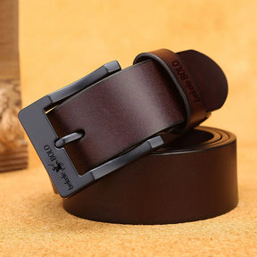 Leather Unisex Belt – Fashion Alloy Buckle Luxury