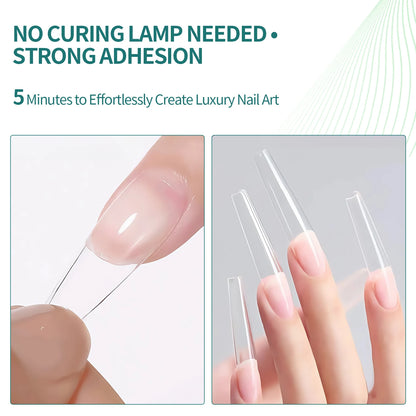 Nailpop Super Strong X Nail Glue 6ml Hypoallergenic Fast Drying No Damage Formula with Instant Remover 30ml for Press On Nails