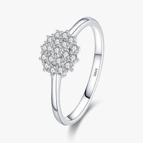 925 Sterling Silver Classic Simple Sparkling Cz Anello di dito di dito Platinum Placed Wedding Gioielli per donne Regalo