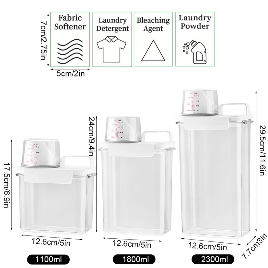 1100/1800/2300 ml de buanderie rechargeable ou distributeur de distributeur de distributeur réservoir vide pour conteneur de rangement avec étiquettes