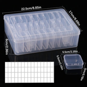 Organisateur de peinture de diamant de bricolage et de nail - Boîte de rangement bijoux et strass