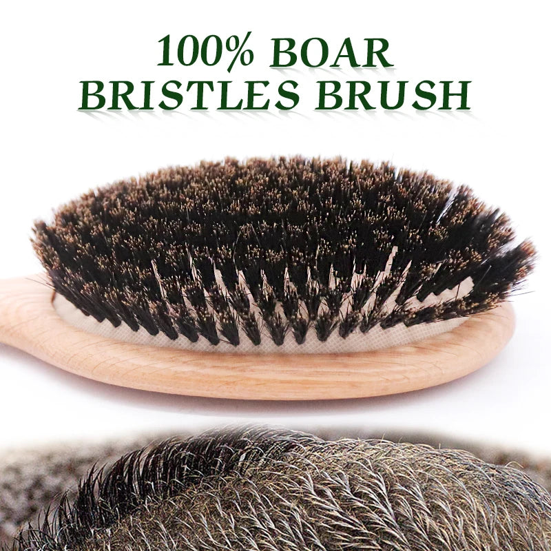 BOOMSLIFE™ Boar Bristle Hair Brush Women Combs for Hair Wood HairBrush Detangle Straightener Brush Hair Comb Barber Accessories