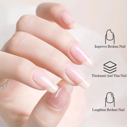 15ml base de borracha de fibra de vidro gel esmalte para unhas quebradas reparado construção rápida transparente embebe fora verniz de gel de construção uv