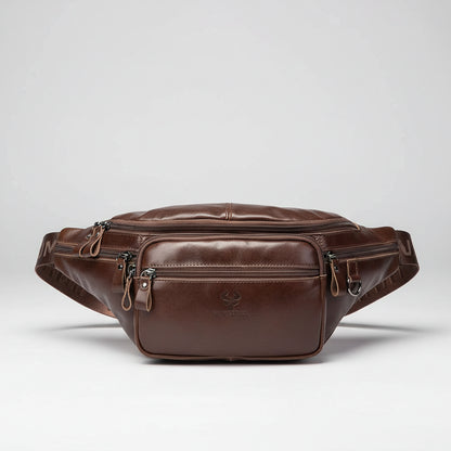 Midjeväska i äkta läder Casual Crossbody