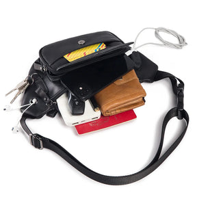 100% Genuine Leather Chest Bag unisex High-Capacity With Durable USB Charging Crossbody Bag - Free Shipping to Europe
