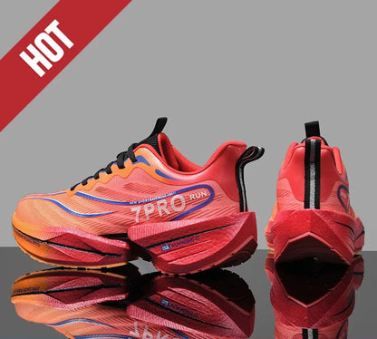 Tênis de corrida esportivo unissex com placa de carbono – respirável, confortável e leve para treinamento e caminhada & Desempenho em maratona
