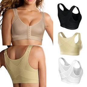 Bra de sports de levage avec fermeture avant et support arrière - S-5XL