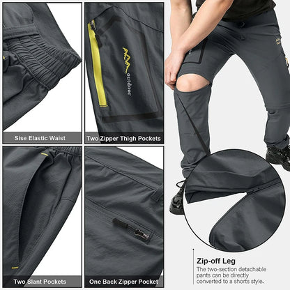 Pantalones tácticos de senderismo para hombre: impermeables y de secado rápido & Protección UV