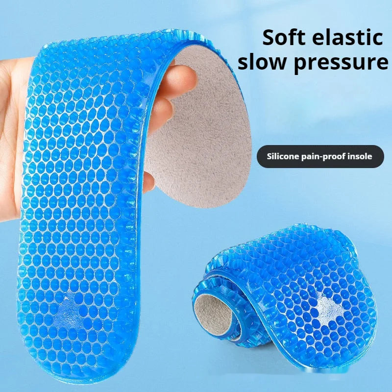 Honeycomb Silicone Shoes Insoles Soft shock absorption Running Sports Insole Shoes Pads Sweat wicking Breathable Shoe Sole 1Pair