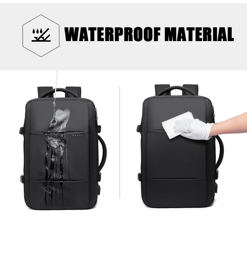 Zaino da viaggio impermeabile espandibile – Adatto 17.3" Laptop – Grande capacità per viaggi e affari &  Outdoor - Unisex