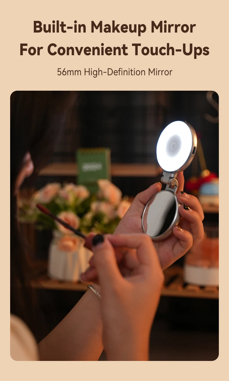 Telesin smartphone magnetische vullamp Mini selfie licht 3 modi verstelbare helderheid voor iPhone Xiaomi Huawei Samsung telefoon