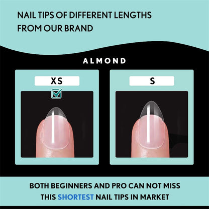 600 Stück Zubehör für weiche Gel-X-Nagelspitzen, vollständige Abdeckung, künstliche Nagelspitzen für Acrylnägel, Gel, extra kurze Mandel-Nagelspitzen, quadratisch, mittelgroß
