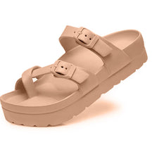 Damesplatform Sandalen Sandalen Zomerstrand Waterdichte sandalen mode boogondersteuning kussen glijbanen zacht licht eva platte schoenen