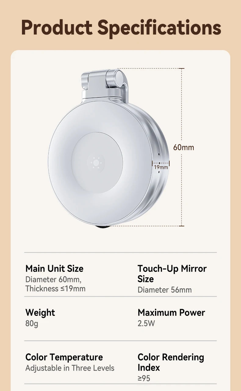 Telesin smartphone magnetische vullamp Mini selfie licht 3 modi verstelbare helderheid voor iPhone Xiaomi Huawei Samsung telefoon