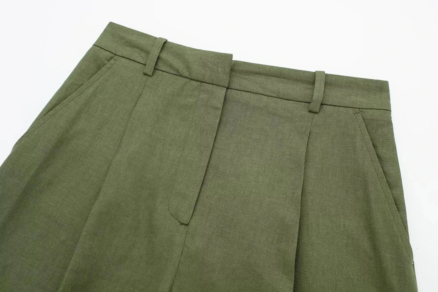 Women’s Linen Vest Shorts Set – V Neck Chic Summer Casual  Office Outfit