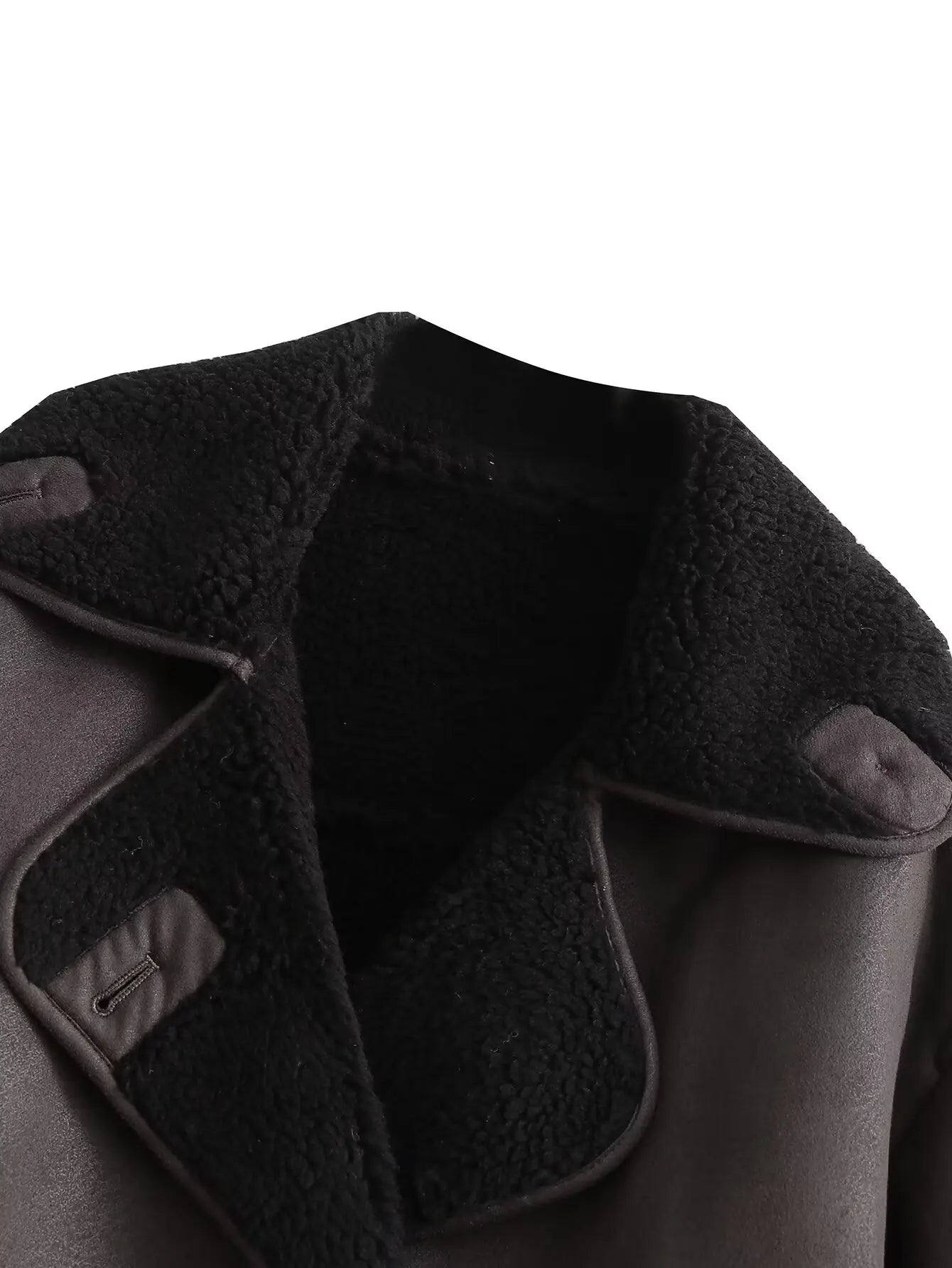 Kvinder Tykt Varmt Outwear Kunstlæder Jakker Efterår Vinter Vintage Langærmede Lapel Frakker Mode Dame Streetwear Top