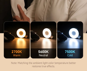 Telesin smartphone magnetische vullamp Mini selfie licht 3 modi verstelbare helderheid voor iPhone Xiaomi Huawei Samsung telefoon