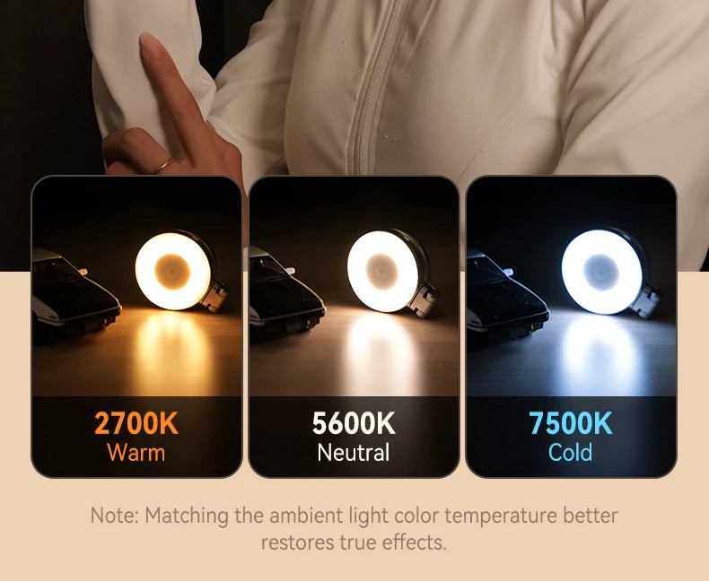 Telesin smartphone magnetische vullamp Mini selfie licht 3 modi verstelbare helderheid voor iPhone Xiaomi Huawei Samsung telefoon