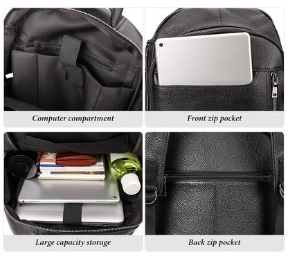 Genuine Leather Unisex Backpack – Elegance Meets Everyday Function
