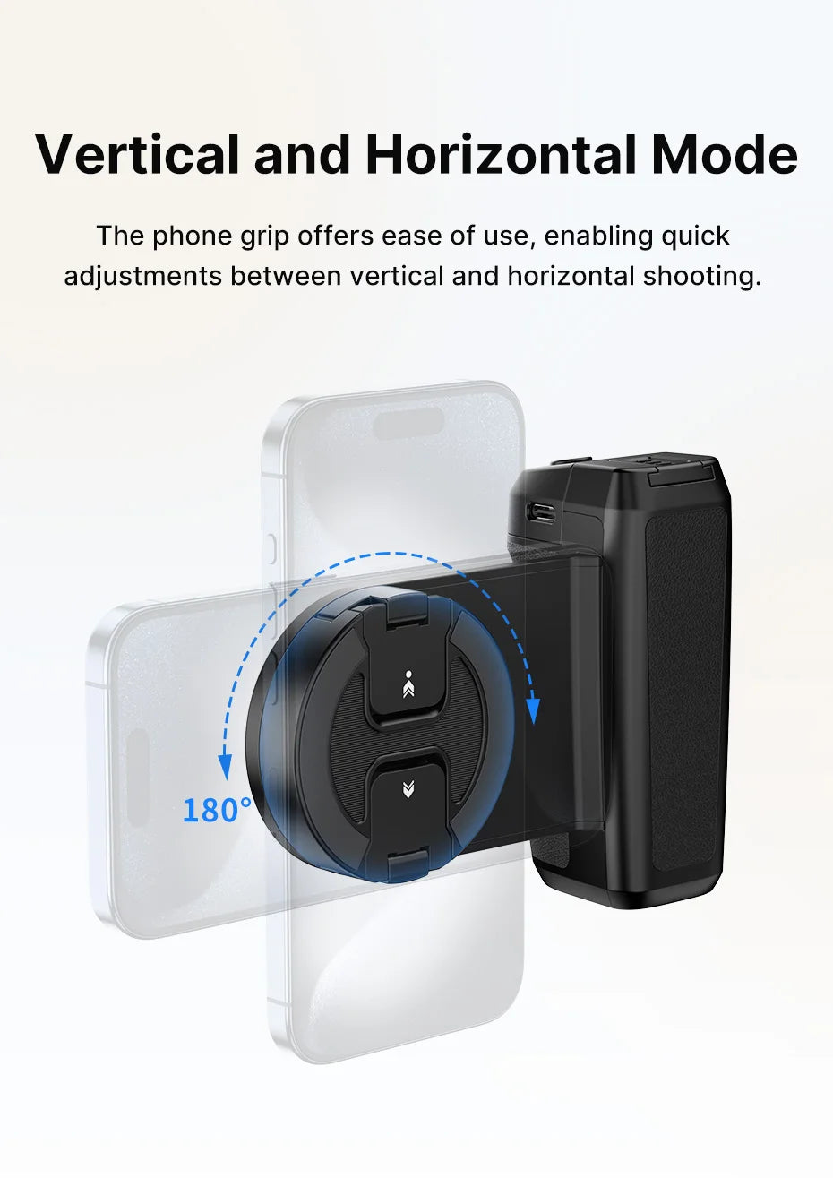 Ulanzi ™ Magsafe smartphone Camera Sluiter Grip Bluetooth Selfie -handvat als camerafoto -stabilisator Verticale horizontale shoot