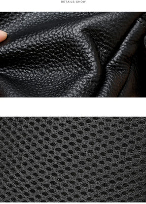 Bolso de hombro: bolso de hombro de cuerpo de cuero 100% genuino para hombres - informal y elegante