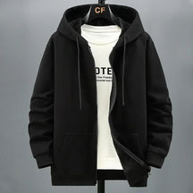 M - 12xl - Sweat à capuche de grande taille pour hommes - zip-up, doublé de polaire, coton, ajustement décontracté
