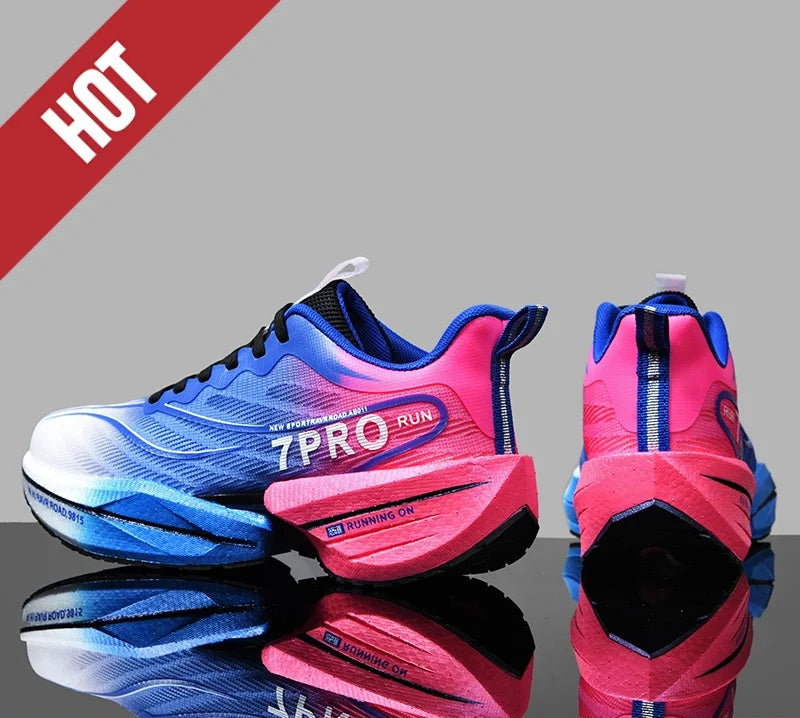 Unisex Sports Running Shoes with Carbon Plate – Breathable, Comfortable, and Lightweight for Training, Walking & Marathon Performance