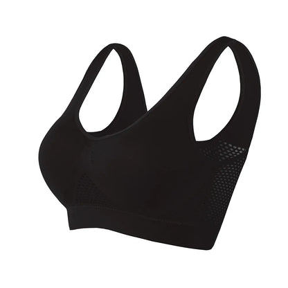 Ademende sportbeha Top Fitness Dames Brasserie Verwijderbare gewatteerde sportbeha Running Gym Naadloze push-up bh's