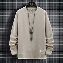Set di waffle lounge da uomo-felpa e pantaloni casual di 2 pezzi
