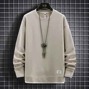 Set di waffle lounge da uomo-felpa e pantaloni casual di 2 pezzi