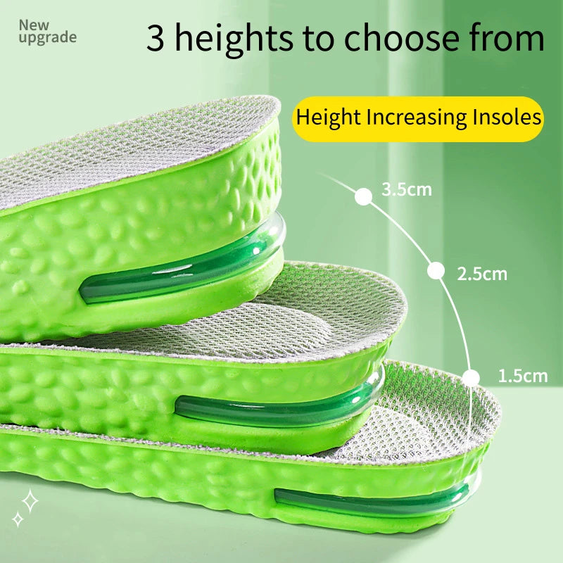 Air Cushion Insoles for Height, Shock Absorption & Odor Control