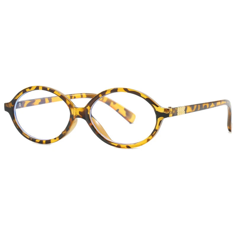Oval Vintage Opticla Reading Glasses Women Small Size Anti Blue Light Computer Eyeglass Retro Prescription Spectacels