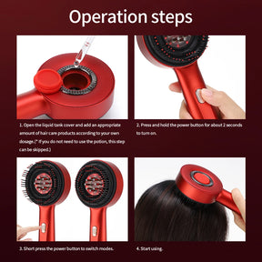 Electric Massage Comb 3 Modes Portable Red Light Laser Comb for Hair Follicle Hair Follicles On The Head Essence Oil Applicator
