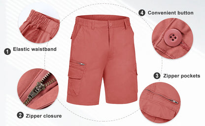 MIAMI DESIGN – TAC Cargo Shorts 97 % bomuld Herre Loose Fit Multi-lommer Retro Outdoor