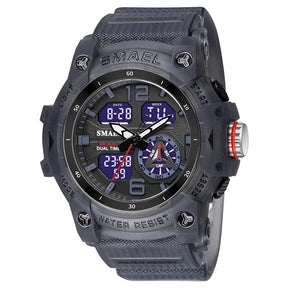 Miami Men's Sports Watch - étanche, alarme, chronomètre, rétroéclairage LED et affichage à double temps