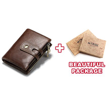 Design de Miami - Humer ™ Retro Wallet Unisex RFID - Anti -theft - anti -pickpocket -genuine cuero de cuero con cremallera soporte de monedas de monedas de monedas de monedas
