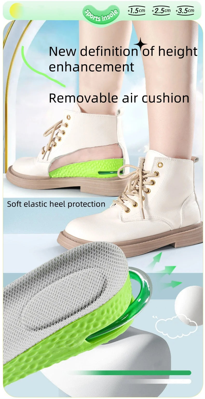 Air Cushion Insoles for Height, Shock Absorption & Odor Control