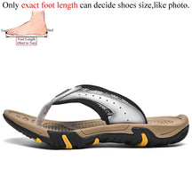 Sommermänner Flip Flops echte Lederschuppen im Freien Flip Flop