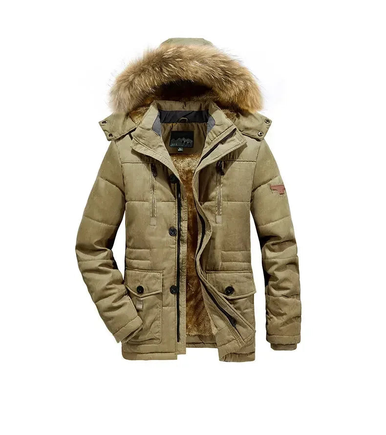 Waterproof Fleece Hooded Men Outdoor Jacket - Inclusive sizes — up to 6XL