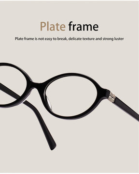 Glasses -Minimalist Oval Frame Glasses – Blue Light & Custom Prescription