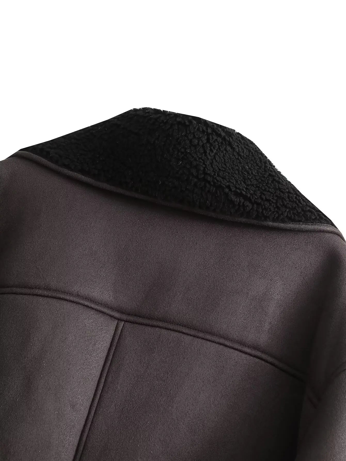 Kvinder Tykt Varmt Outwear Kunstlæder Jakker Efterår Vinter Vintage Langærmede Lapel Frakker Mode Dame Streetwear Top