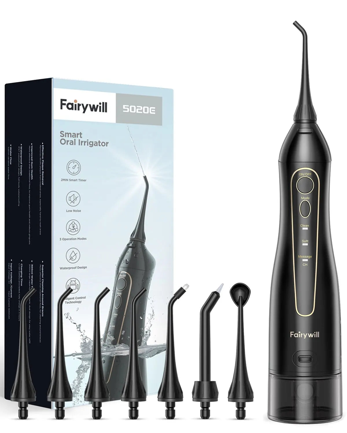 Water Flossers Oral Irrigator- Dental 3 Modes Water Tank for Teeth 300ML Waterproof Teeth Cleaner
