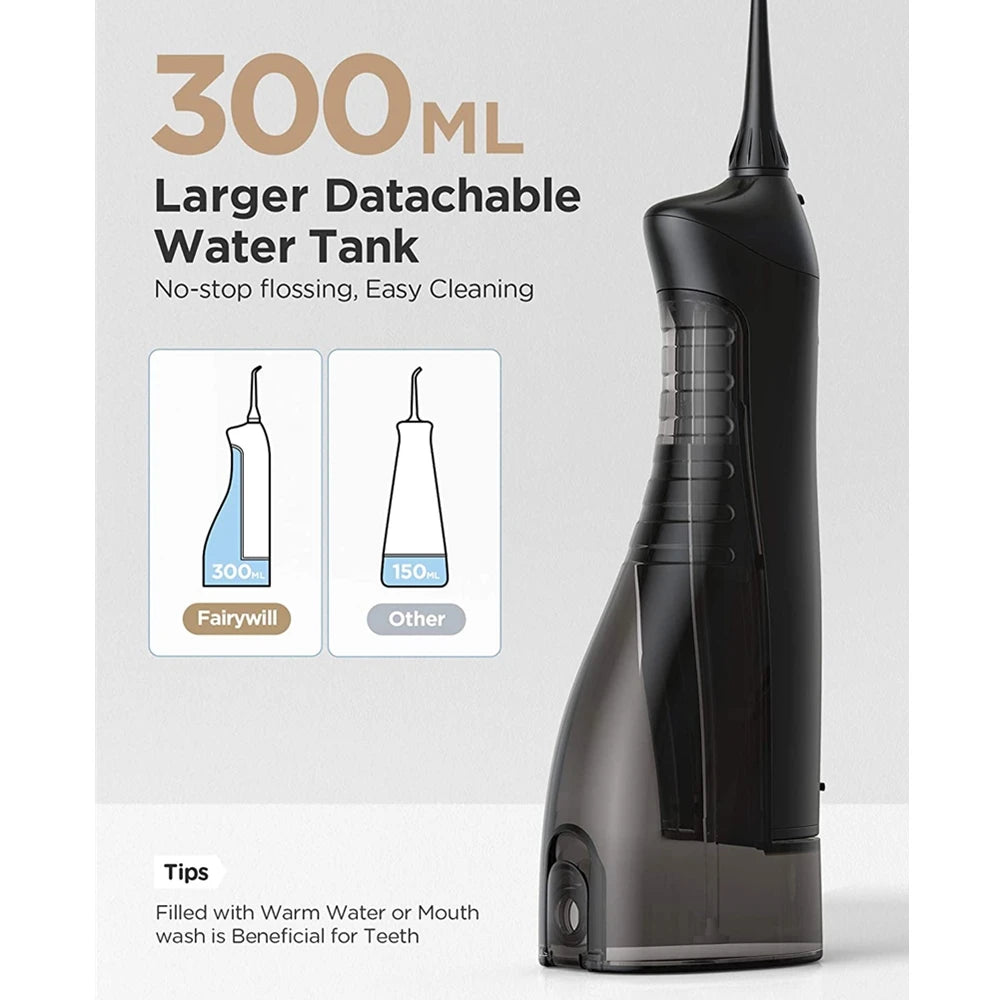 Water Flossers Oral Irrigator- Dental 3 Modes Water Tank for Teeth 300ML Waterproof Teeth Cleaner