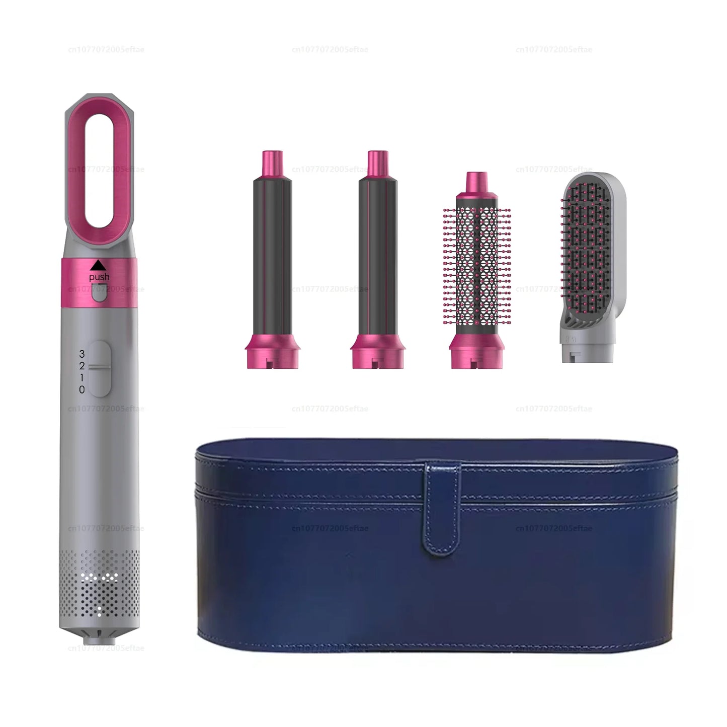 5 em 1 secador de cabelo pente de ar quente para ondular, alisar e dar volume ao cabelo com acessórios removíveis