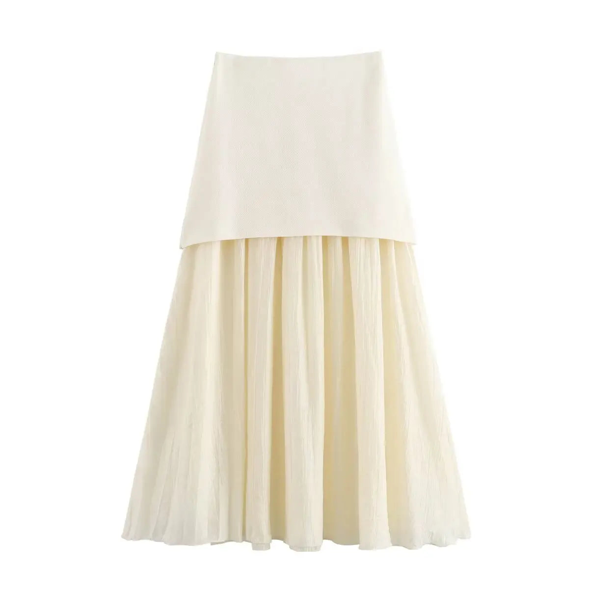 Women’s Knitted Skirt Set – V-neck Sleeveless Slim Vest & Patchwork Loose Skirt | Casual & High Street Fashion