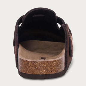 Genuine Suede Clogs – Unisex Comfort with Arch Support & Cork Footbed