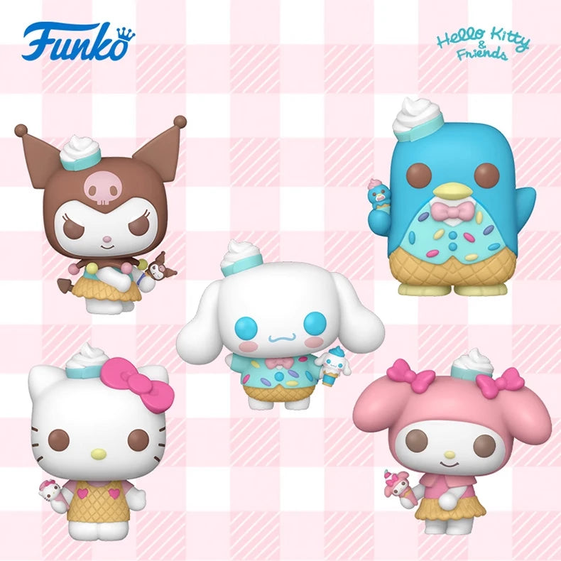 Genuine Edition FUNKO POP™ HelloKitty, My Melody, Kuromi Anime Action Desktop Ornament  Collectible Model