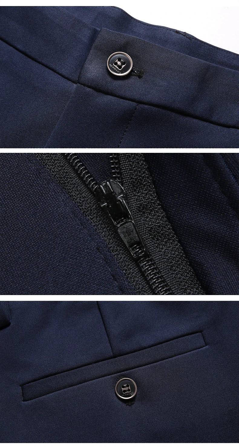 Calça masculina casual de negócios – secagem rápida, elástica & ajuste elegante