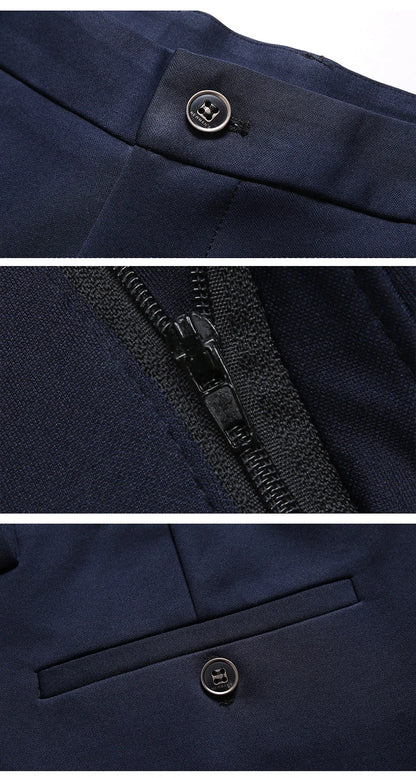 Calça masculina casual de negócios – secagem rápida, elástica & ajuste elegante